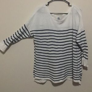 Striped 3/4 length shirts